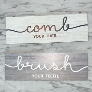 Decor (Jetec Farmhouse Bathroom Wall Decor Rustic Wood Restroom Decor)